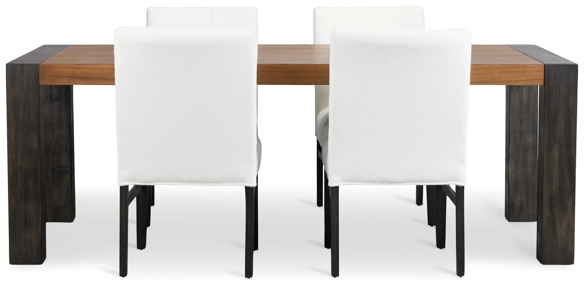 Jackson Two-tone Rectangular Table & 4 Upholstered Chairs