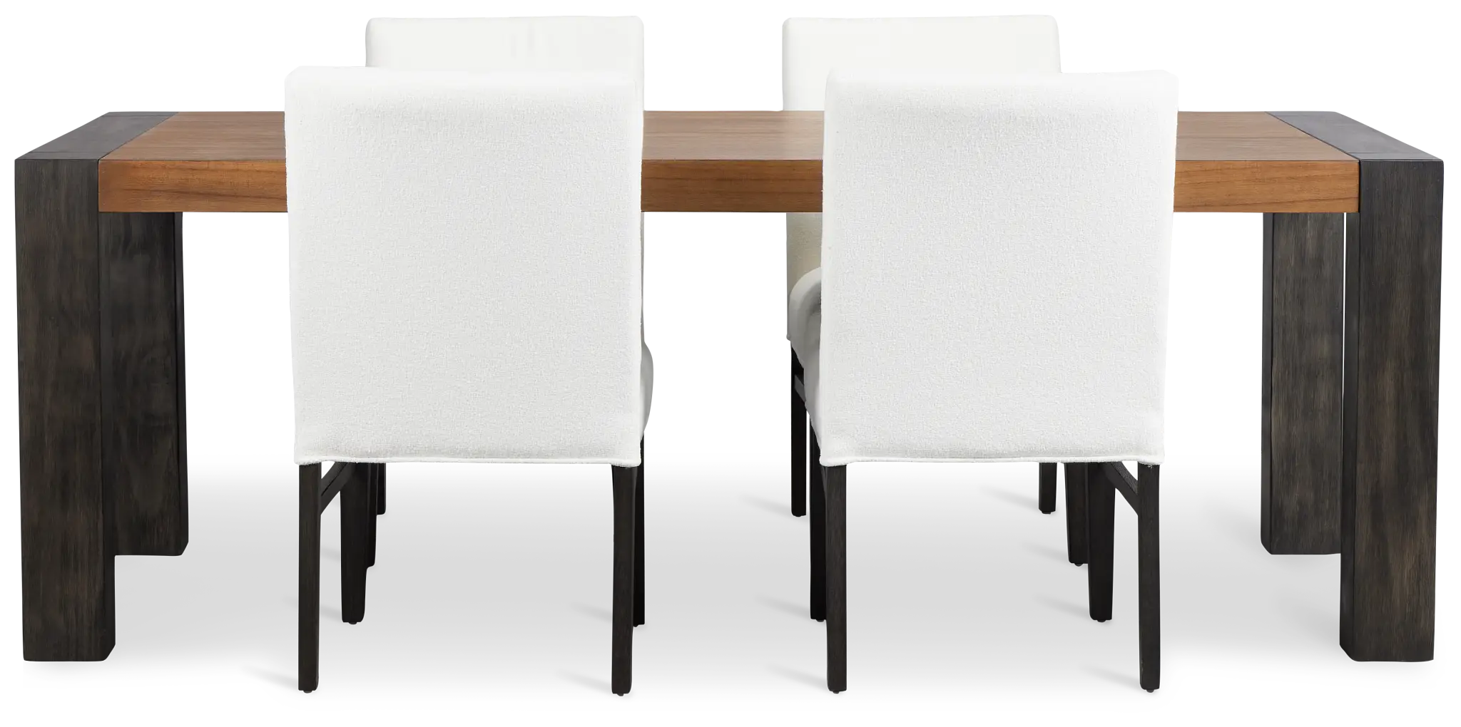 Jackson Two-tone Rectangular Table & 4 Upholstered Chairs Jackson Two-tone Rectangular Table & 4 Upholstered Chairs