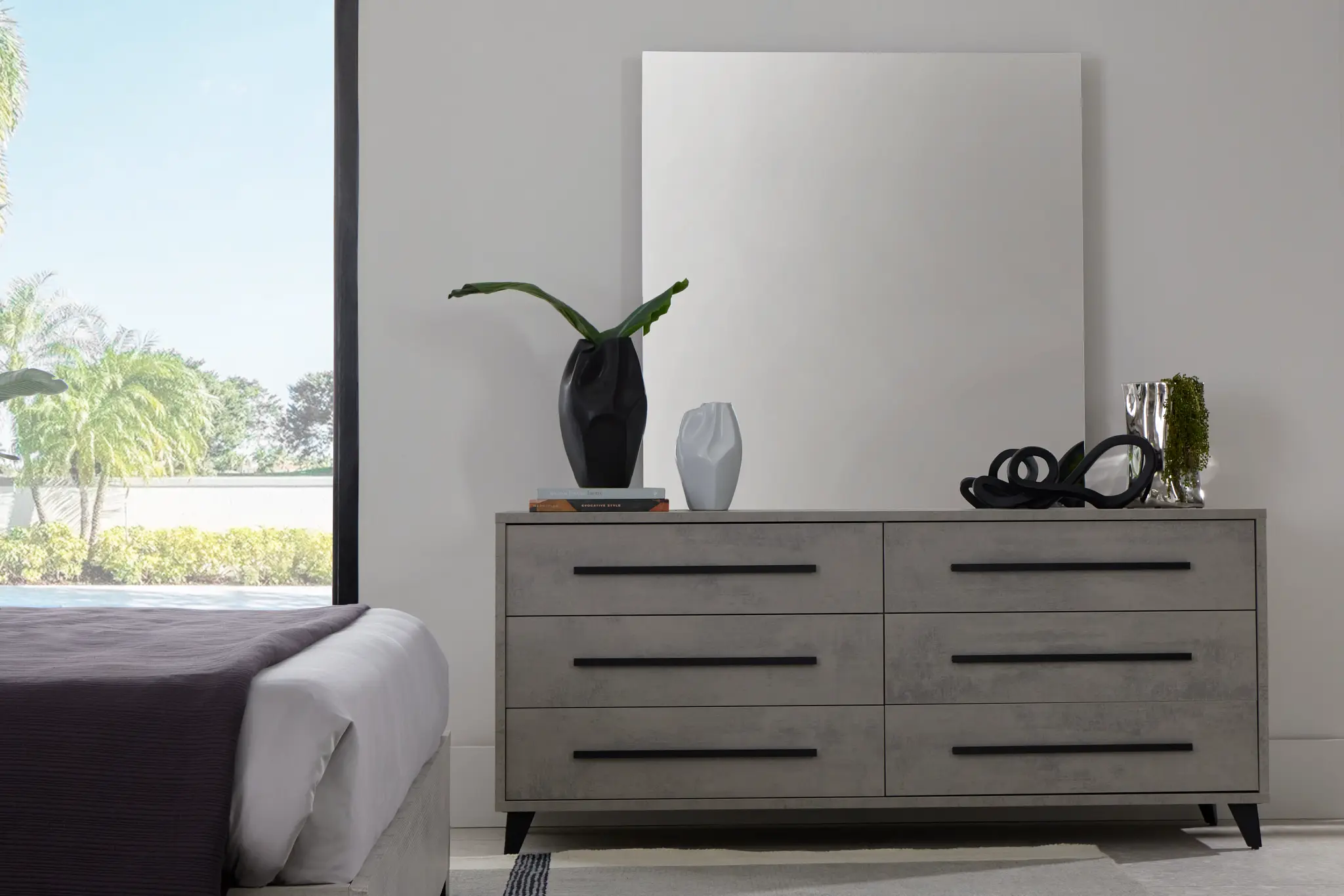Pomona Gray Dresser & Mirror Pomona Gray Dresser & Mirror