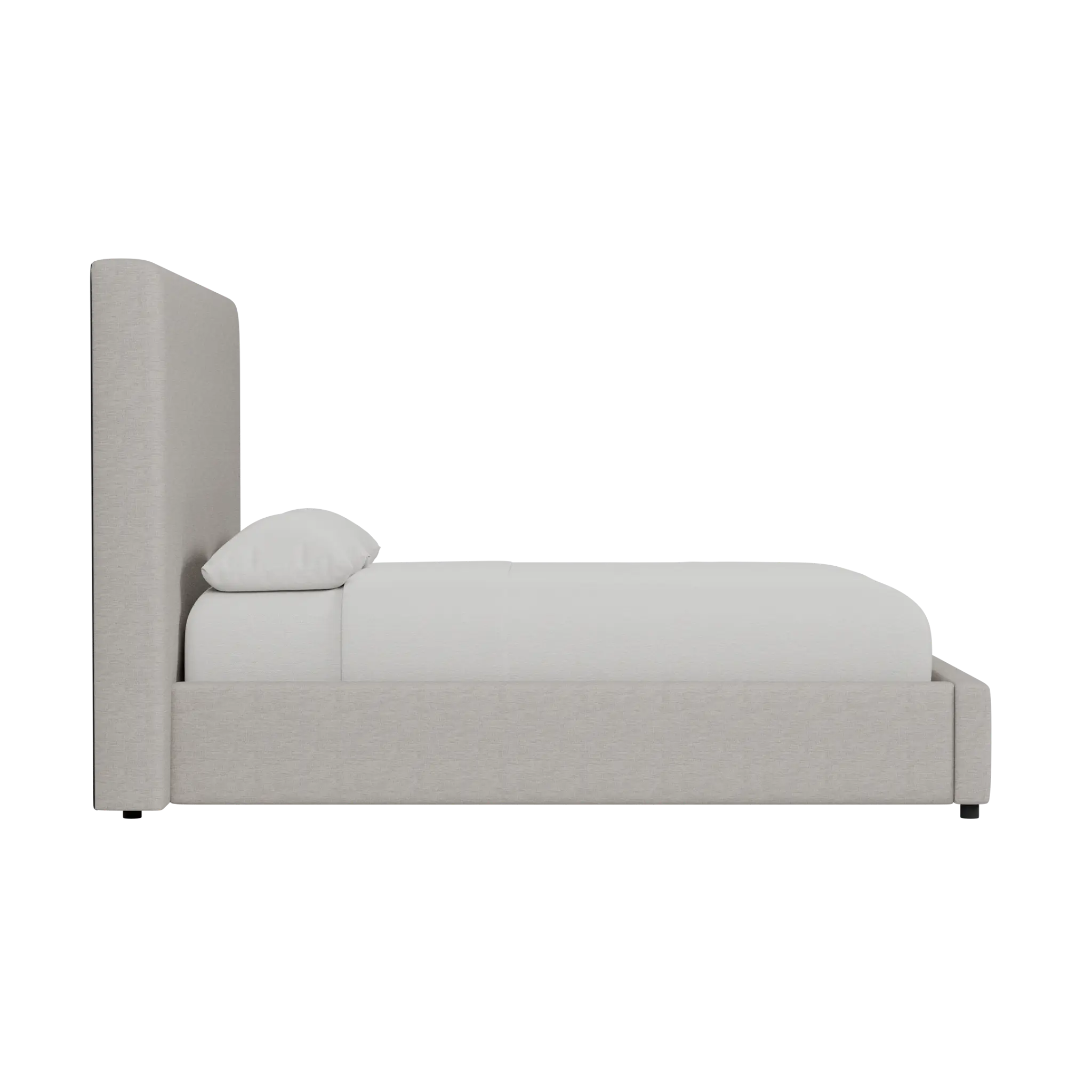 Grayton Maguire Pewter 54" Upholstered Platform Bed Grayton Maguire Pewter 54" Upholstered Platform Bed