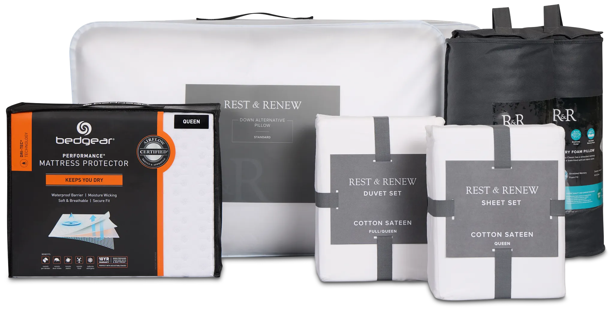 Rest & Renew Essential Plus White Sleep Bundle