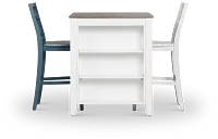Edgartown Two-tone Storage High Table & Mixed Barstools
