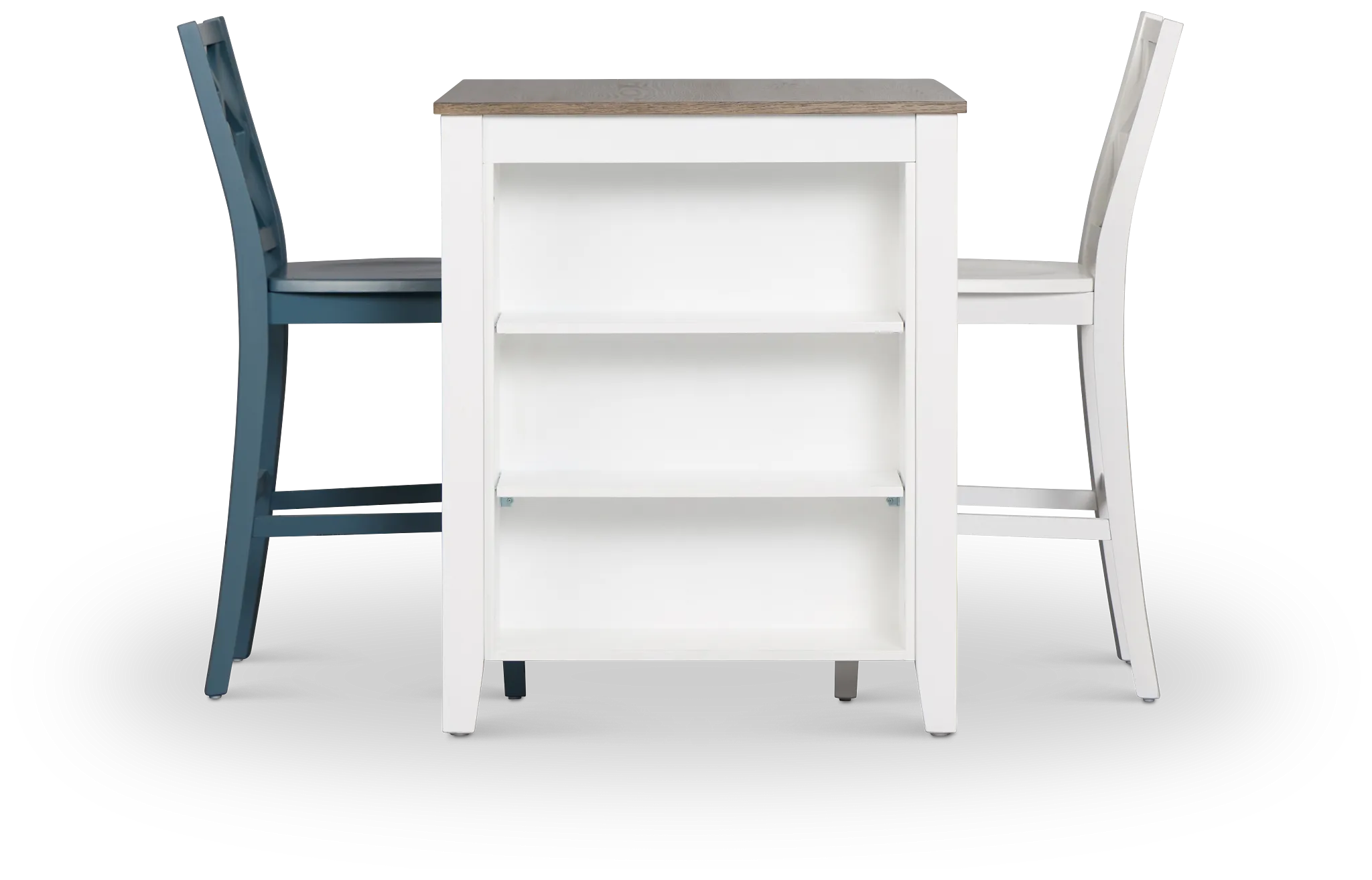 Edgartown Two-tone Storage High Table & Mixed Barstools