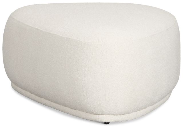 Jovi White Fabric Large Accent Ottoman