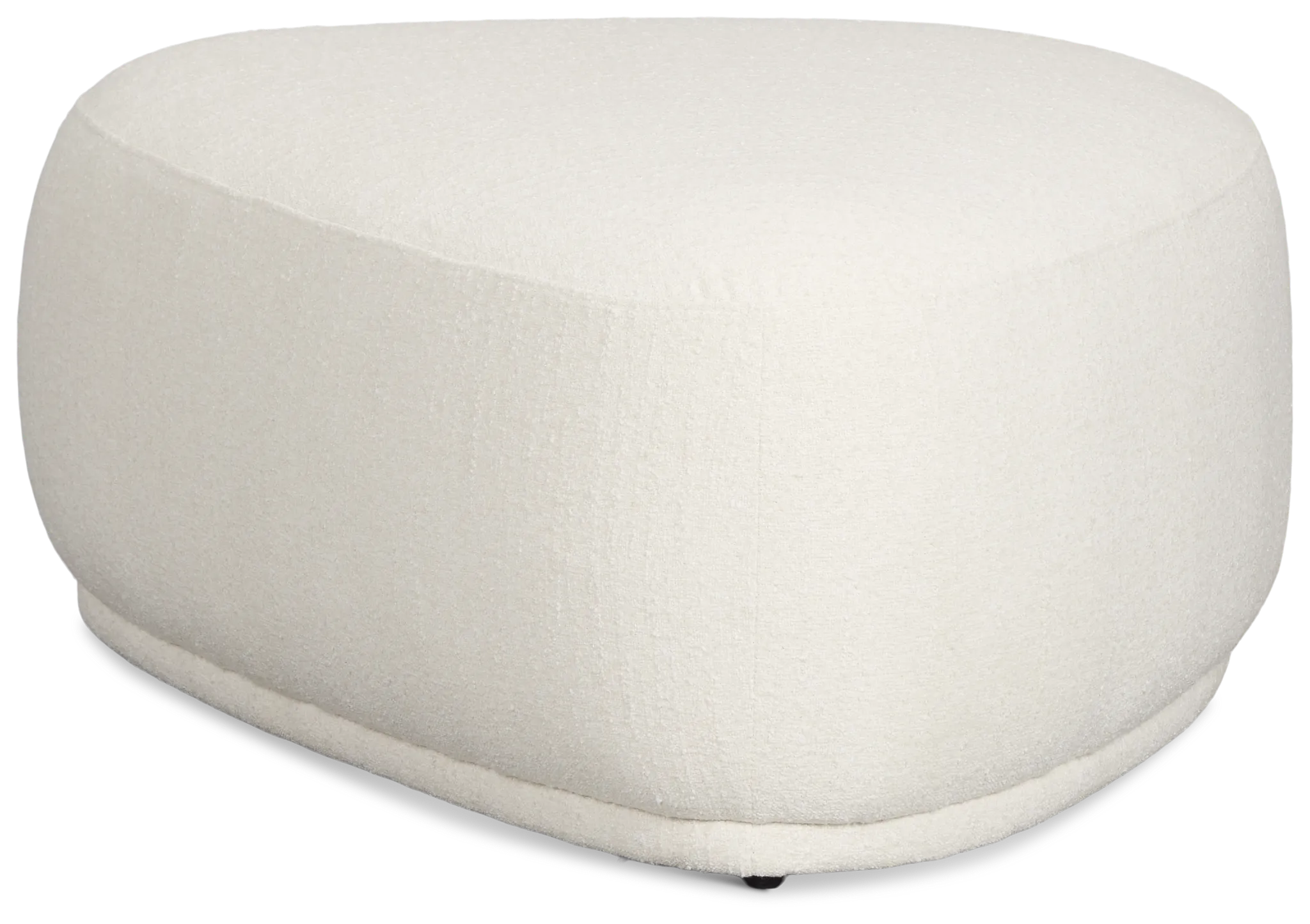Jovi White Fabric Large Accent Ottoman