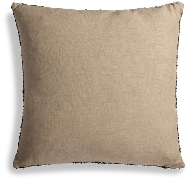 Porticia Black 24" Square Accent Pillow