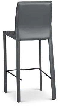 Lugo Gray 27" Upholstered Barstool