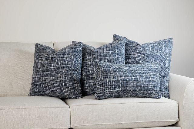 Sutton Dark Blue 24" Accent Pillow