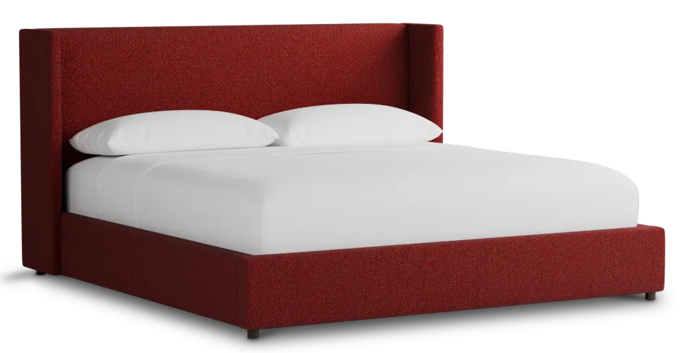Captiva Elite Red 48" Upholstered Shelter Bed