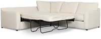 Tate Light Beige Fabric Medium 2-arm Left Facing Sleeper Sectional