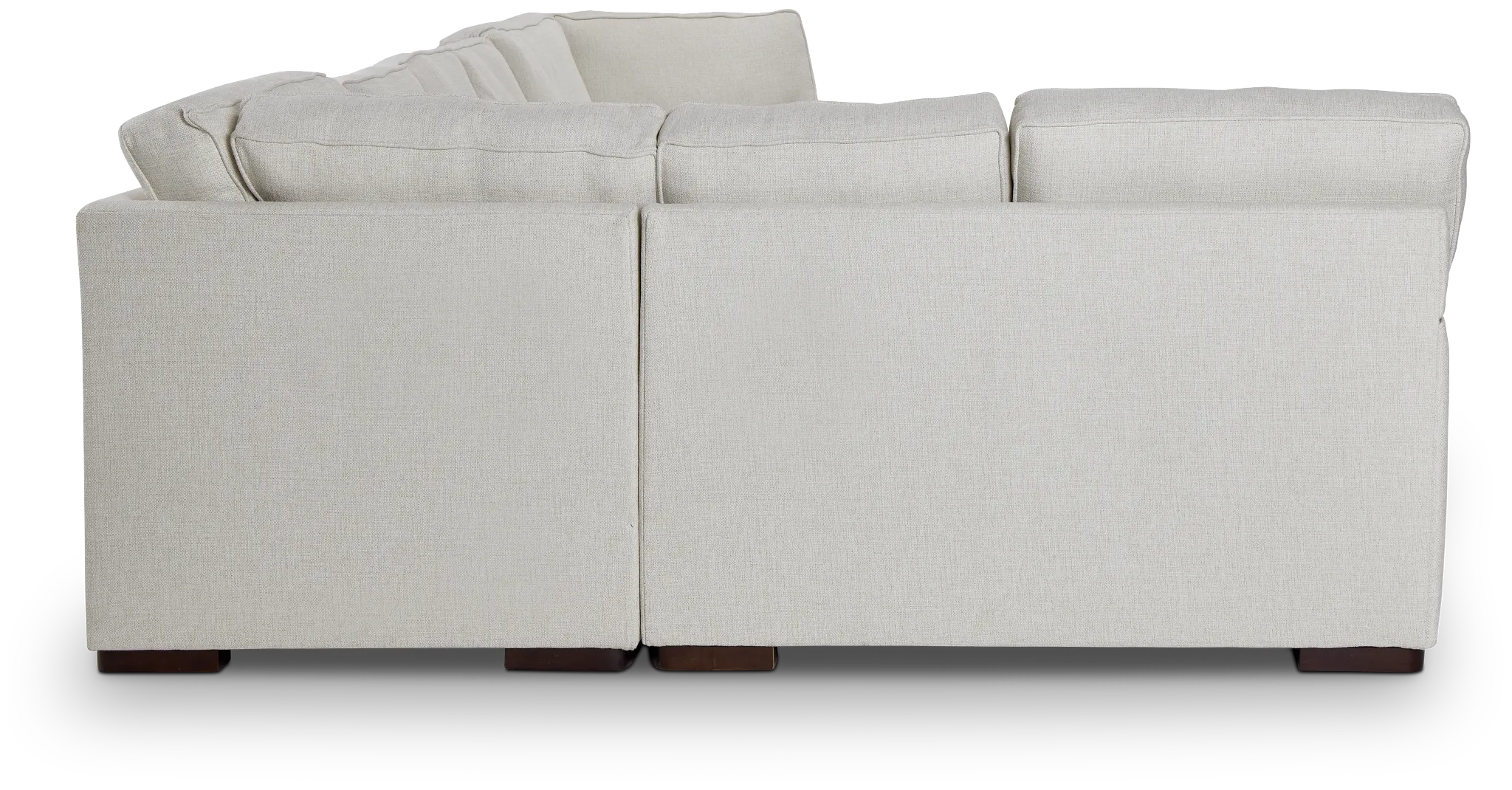 Austin White Fabric Large Right Cuddler Sectional