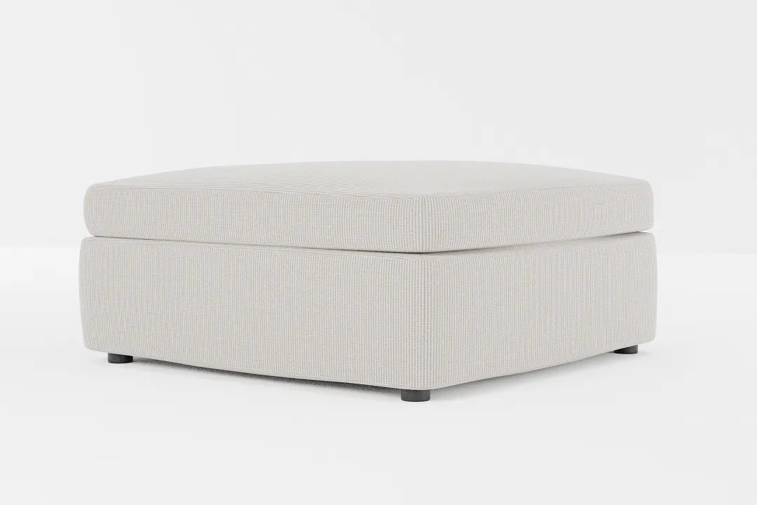 Destin Lucy Light Beige Fabric Cocktail Ottoman