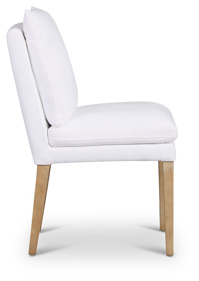 Willow White Fabric Upholstered Side Chair