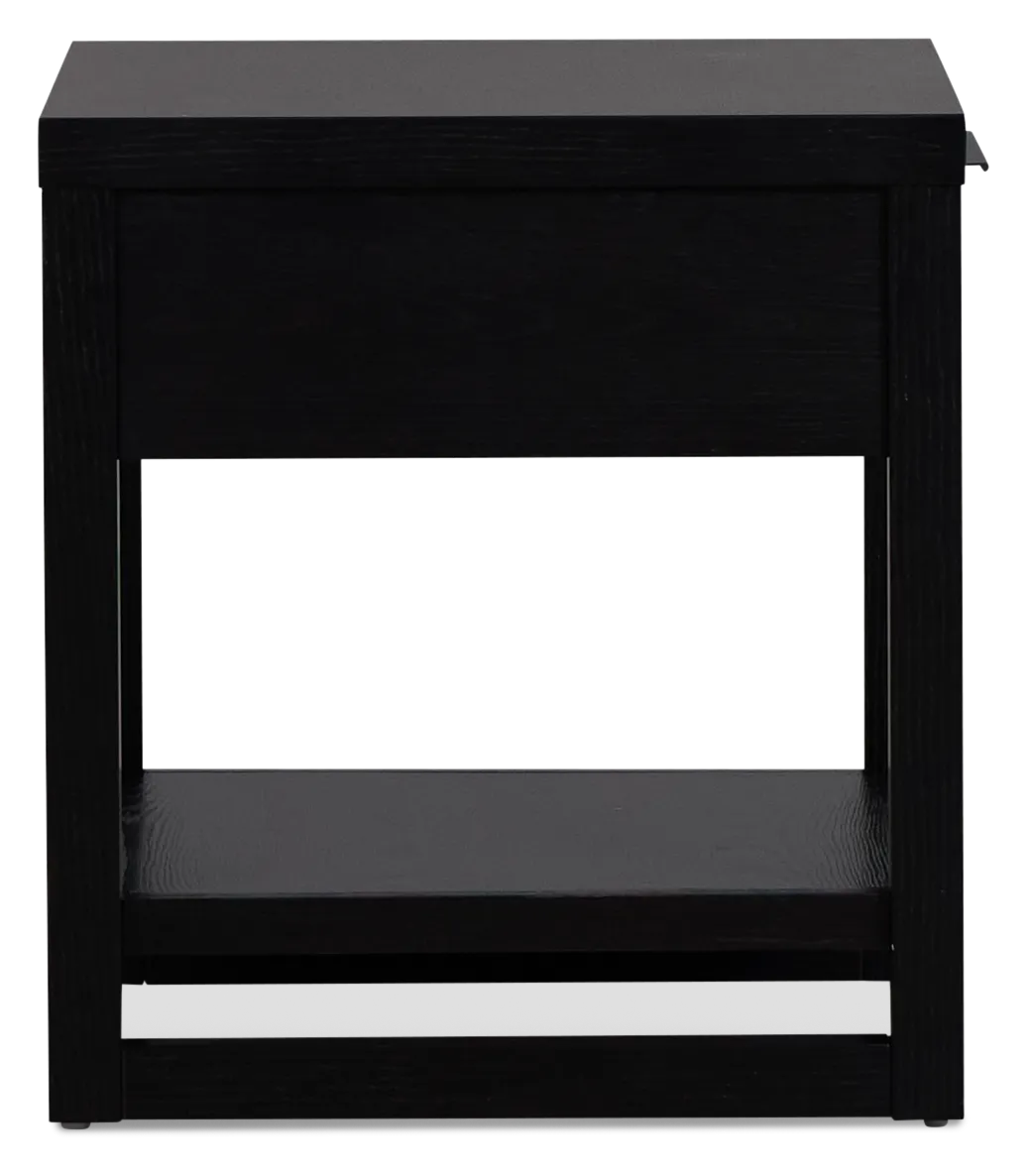 Williamsburg Black Square End Table