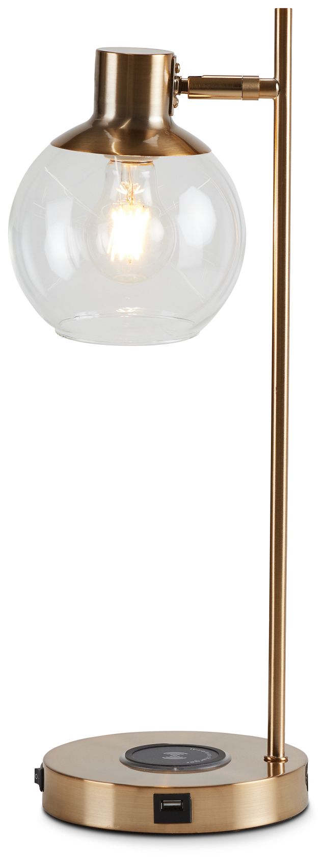 Lila Gold Metal Desk Lamp