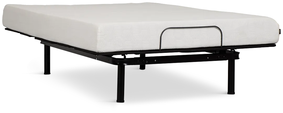 Rest & Renew By Zinus Gel Memory Foam Mattress 8" Cush Firm Slat Adjustable Mattress Set