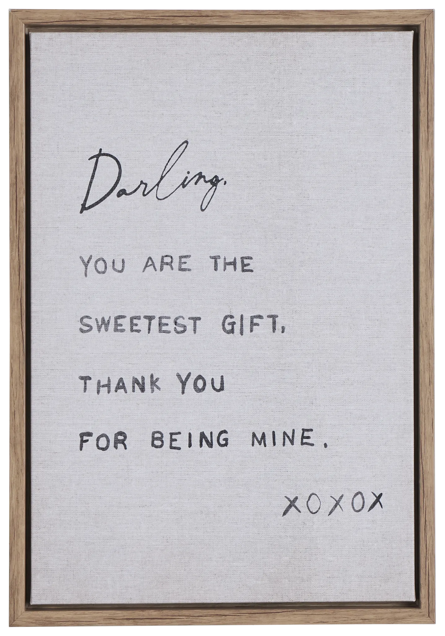 Dearest Linen Framed Wall Art