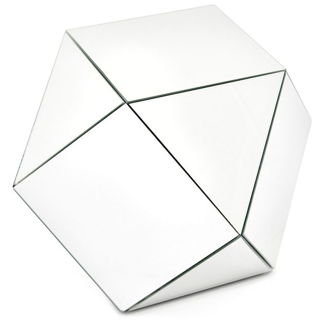 Geo Silver Small Accent Table