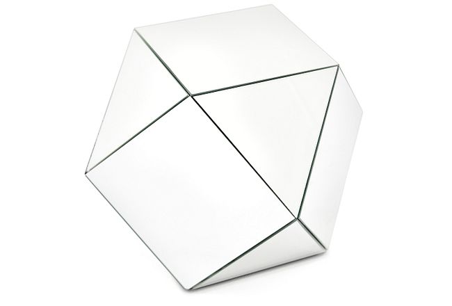 Geo Silver Small Accent Table