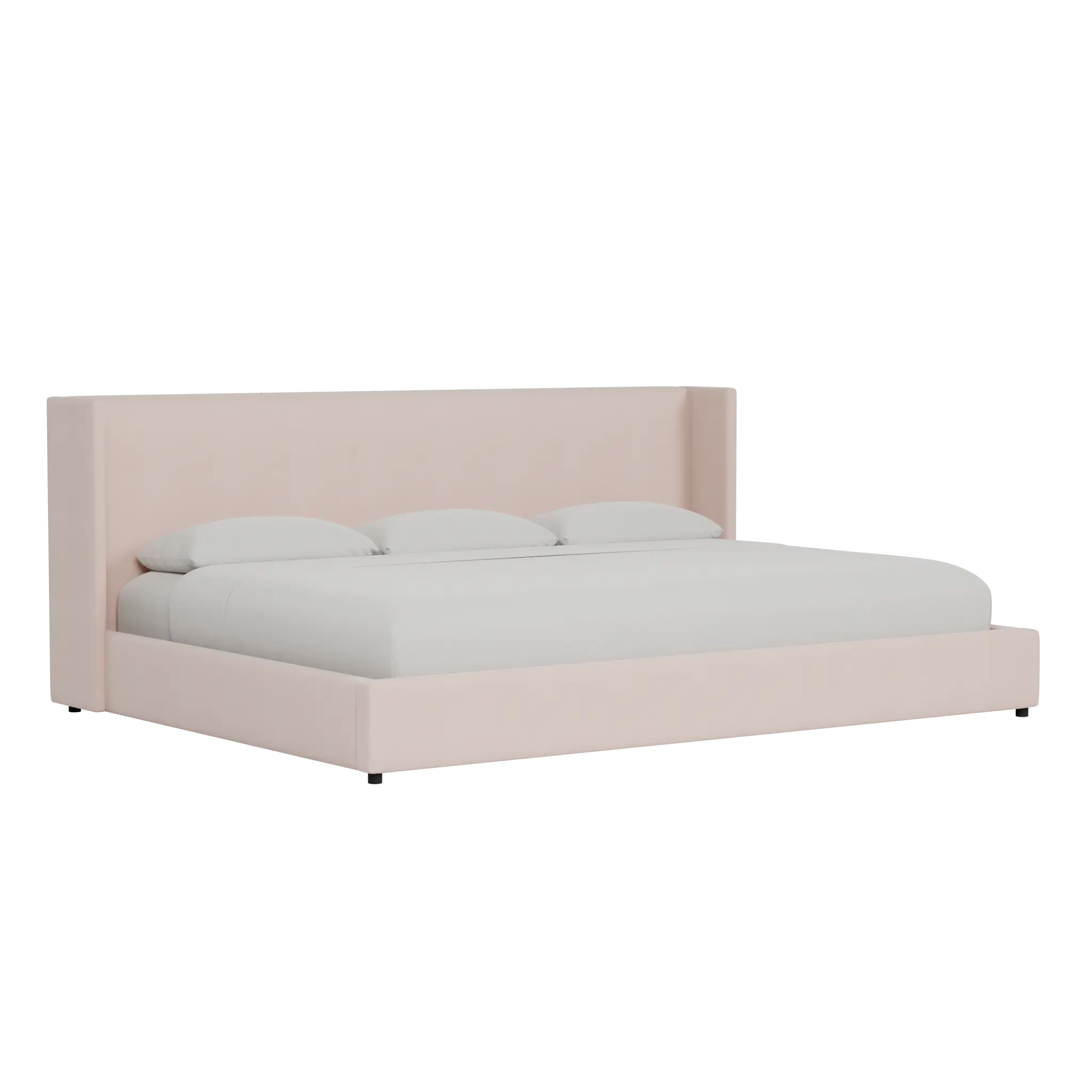 Captiva Joya Light Pink 48" Upholstered Shelter Bed Captiva Joya Light Pink 48" Upholstered Shelter Bed
