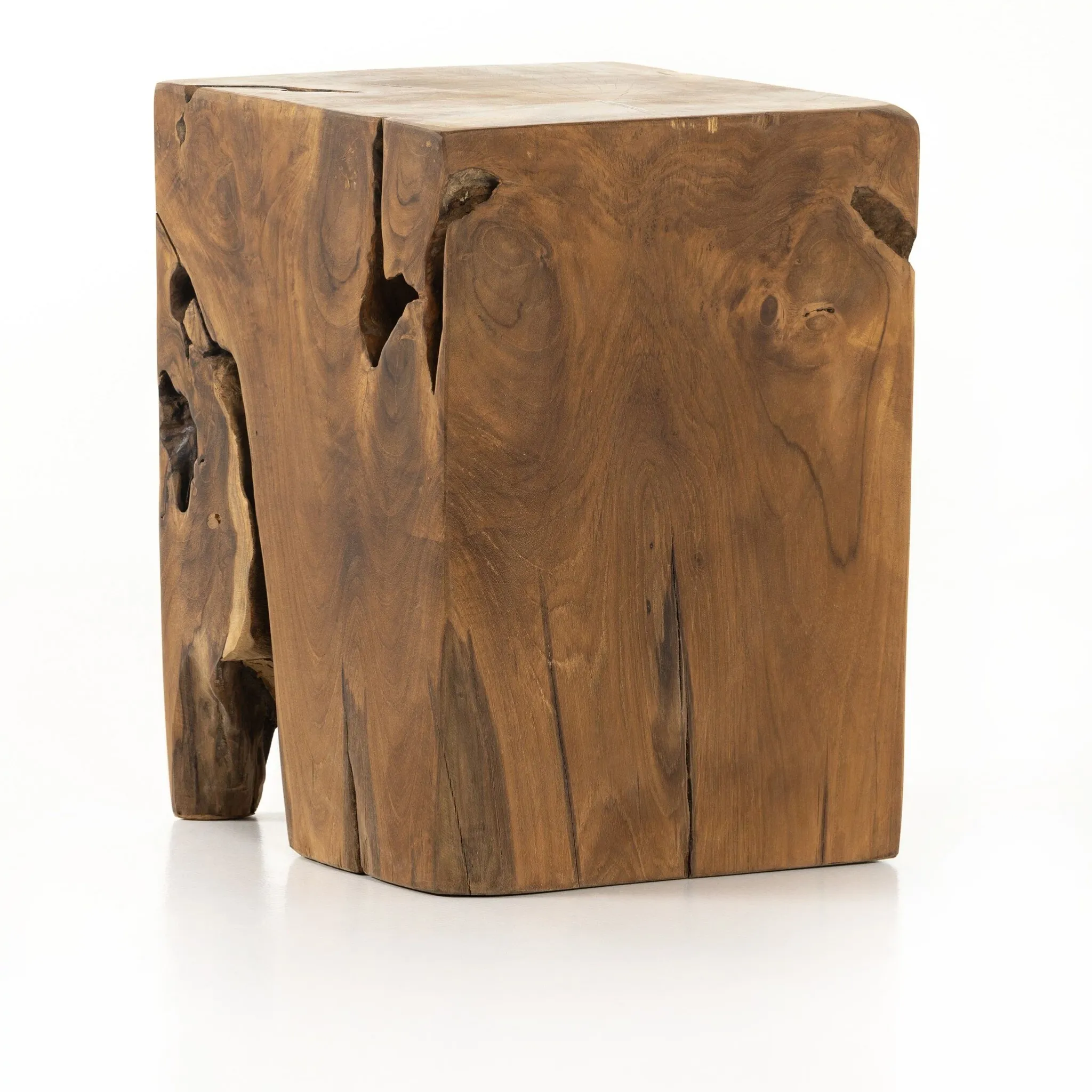 Byron Mid Tone Teak Accent Stool