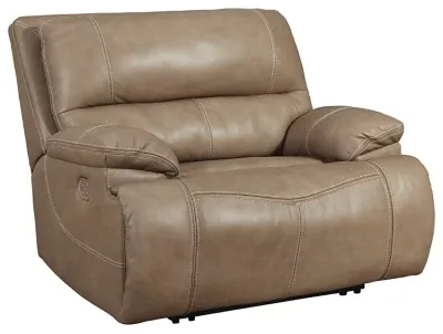 Ricmen Khaki Lthr/vinyl Power Recliner