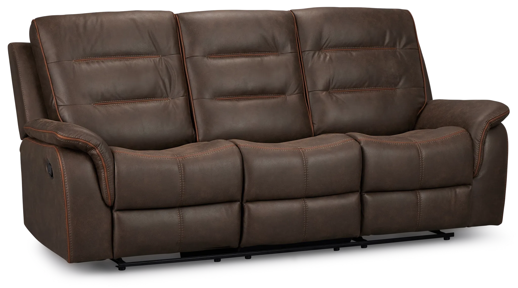 Grayson2 Brown Micro Reclining Sofa