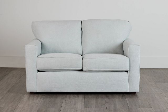 Avalon Light Blue Fabric Loveseat