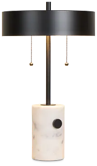 Ozzy Black Marble Table Lamp