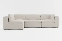 Destin Revenue Beige Fabric 4-piece Modular Sectional