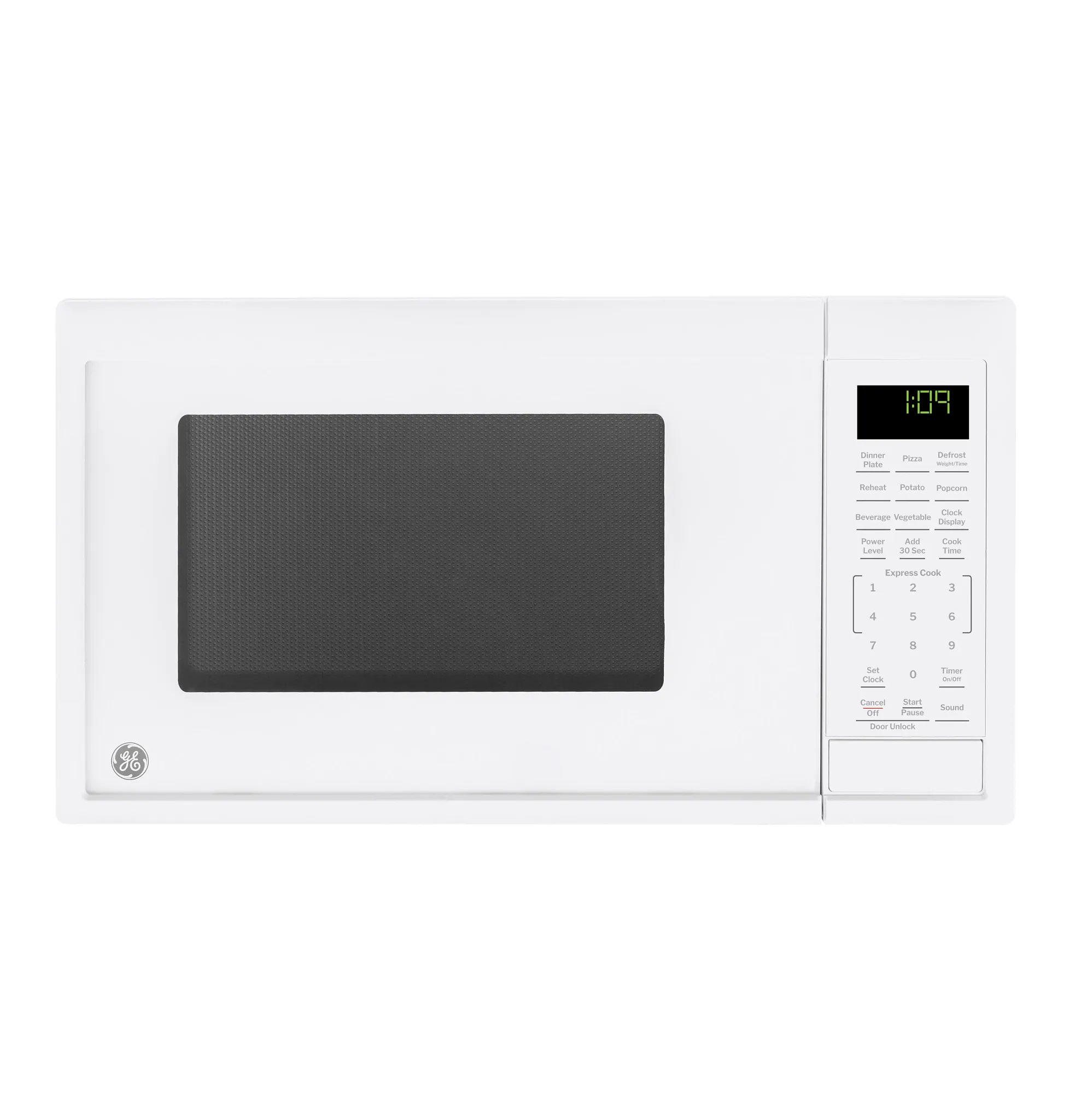 Ge 9 Series White Countertop Microwave