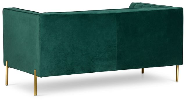 Bella Dark Green Velvet Loveseat