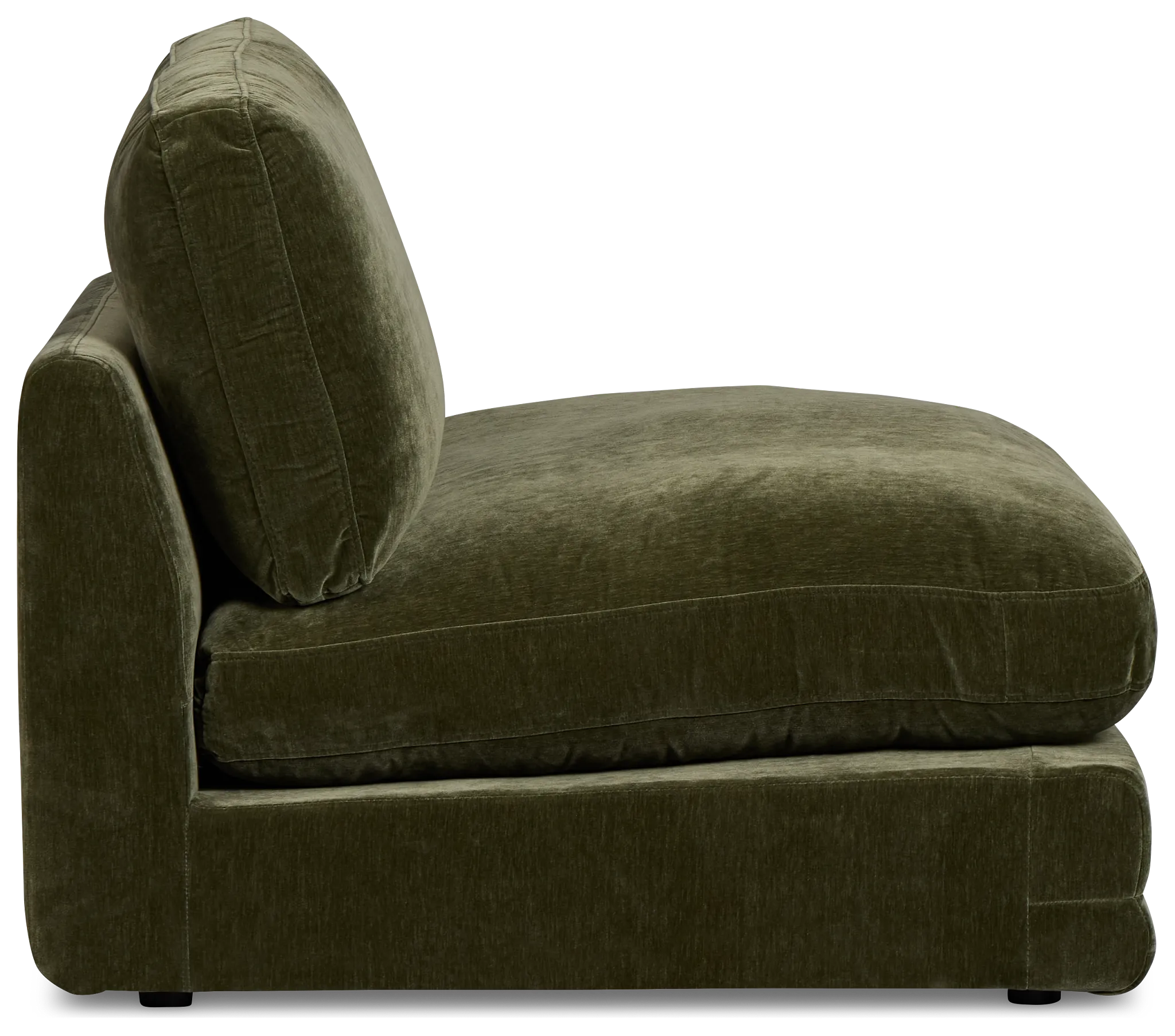 Jules Green Velvet Armless Chair