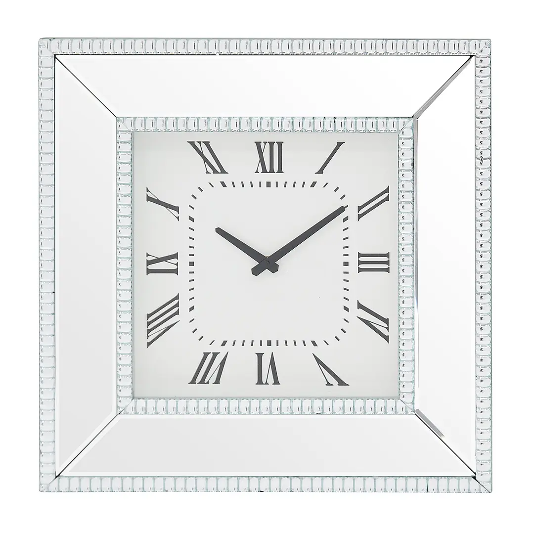Edie Silver Mirrored Wall Clock Edie Silver Mirrored Wall Clock