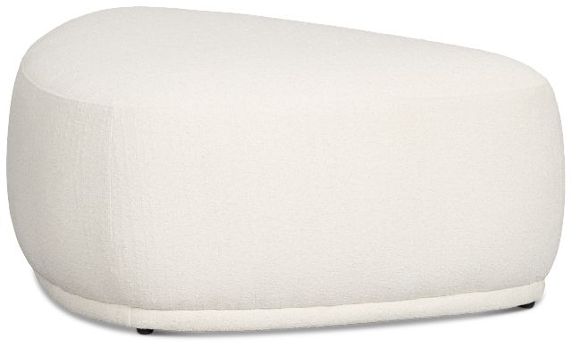 Jovi White Fabric Large Accent Ottoman