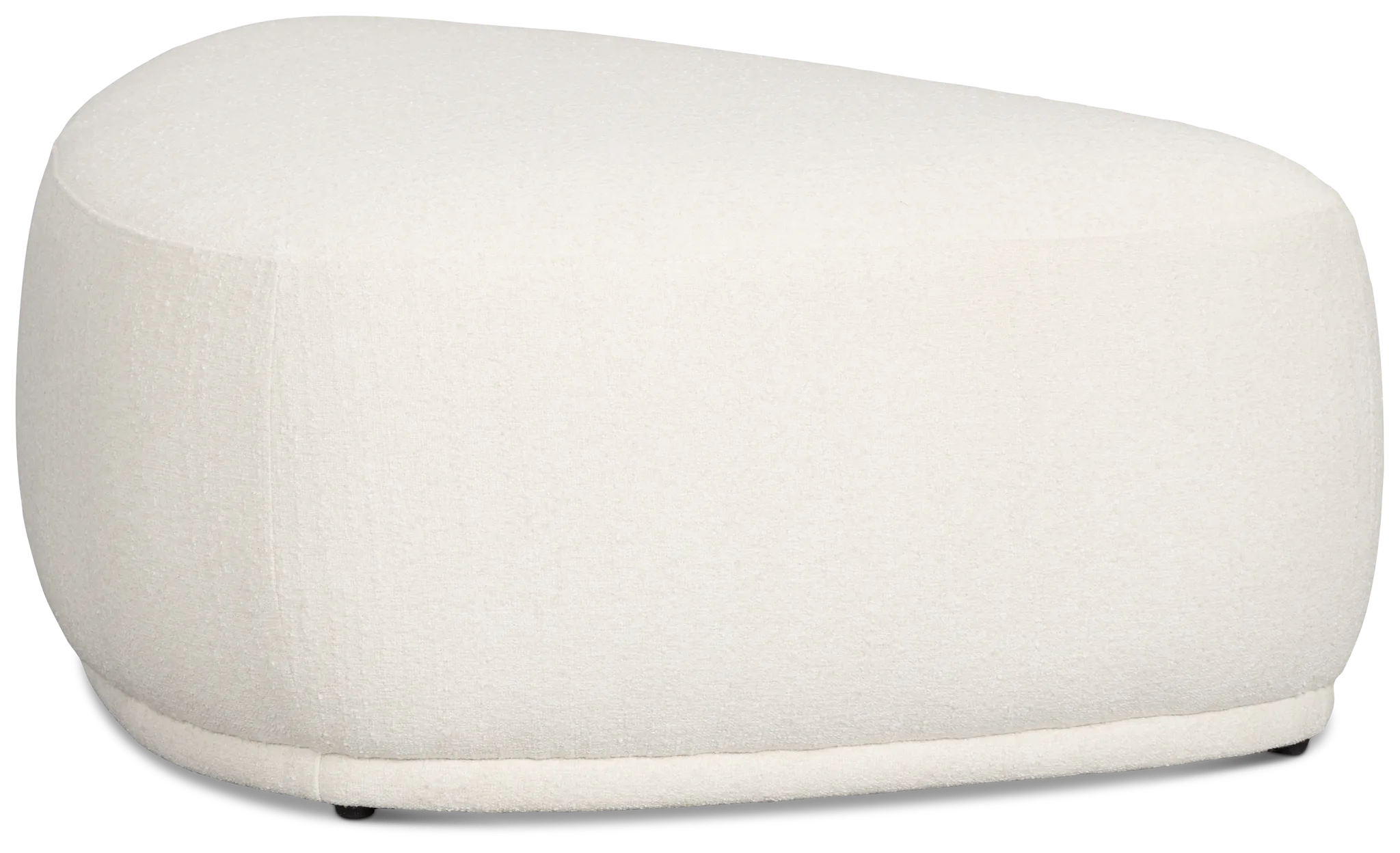 Jovi White Fabric Large Accent Ottoman
