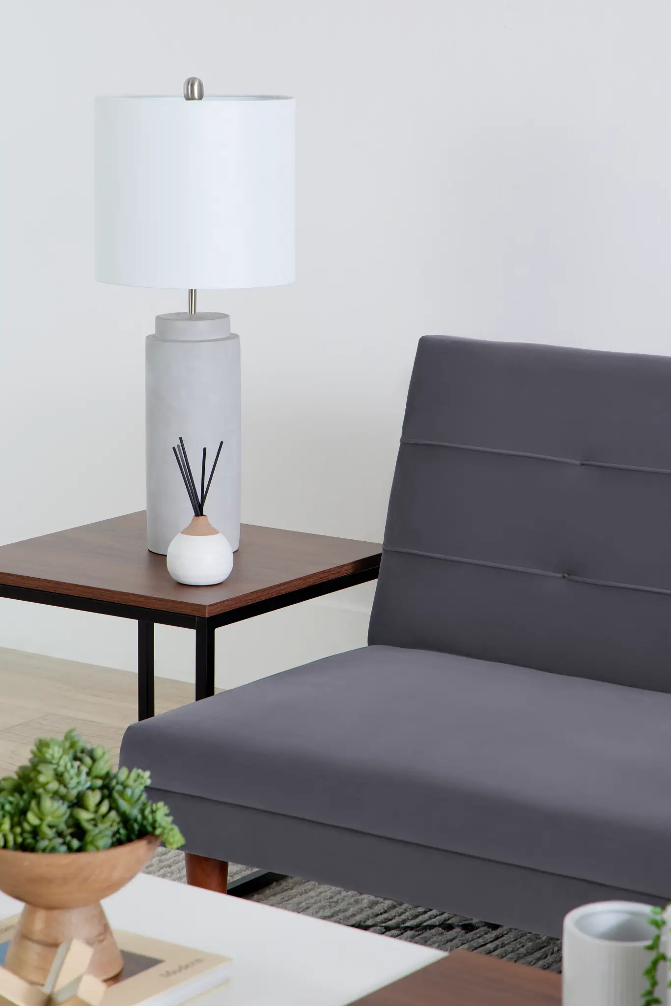 Ellie Dark Gray Velvet Sofa Futon Ellie Dark Gray Velvet Sofa Futon