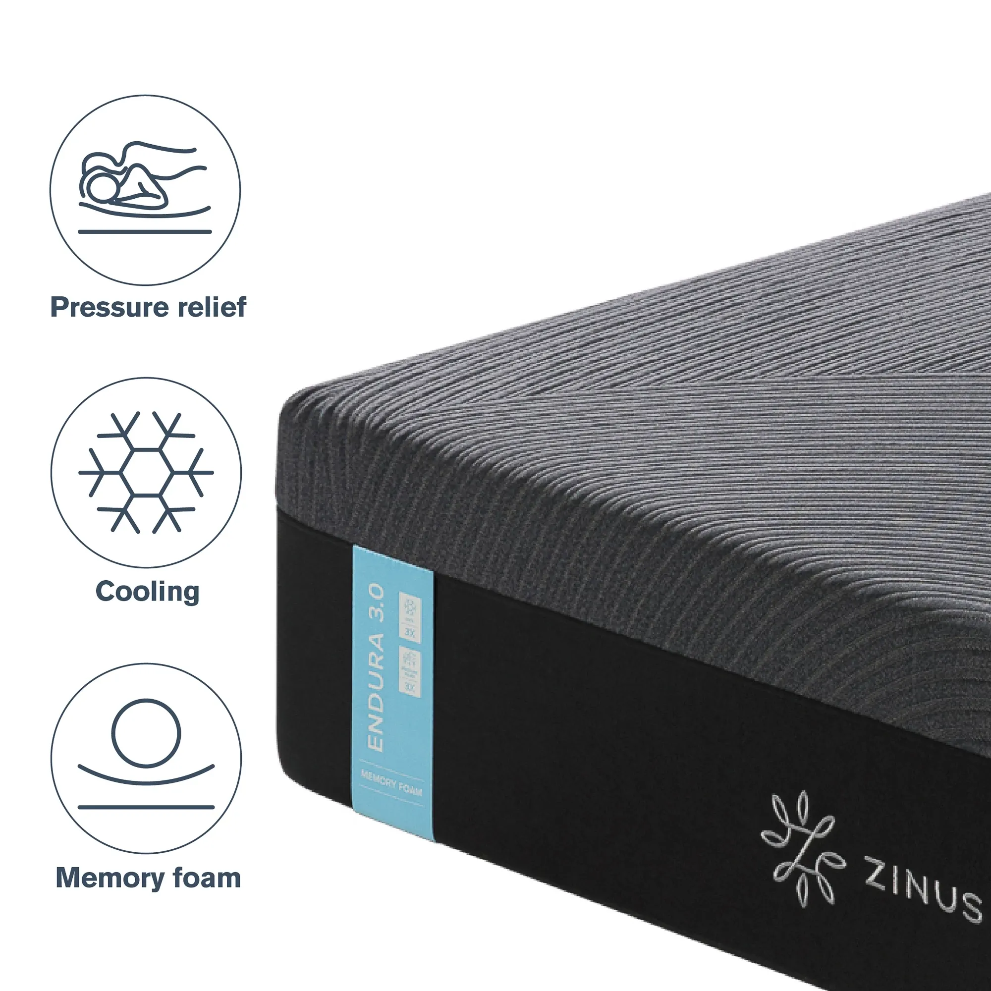 Zinus Endura 3.0 14" Plush Memory Foam Mattress