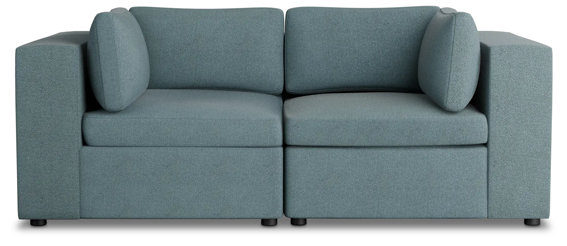 Destin Sutton Blue Fabric 2 Piece Modular Sofa Destin Sutton Blue Fabric 2 Piece Modular Sofa