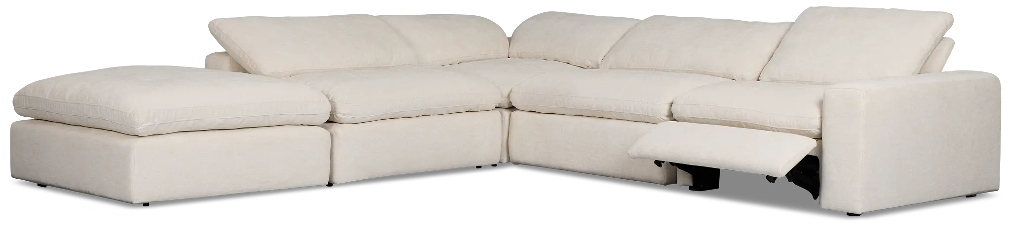Drift Light Beige Fabric Medium Left Bumper Power Sectional Drift Light Beige Fabric Medium Left Bumper Power Sectional