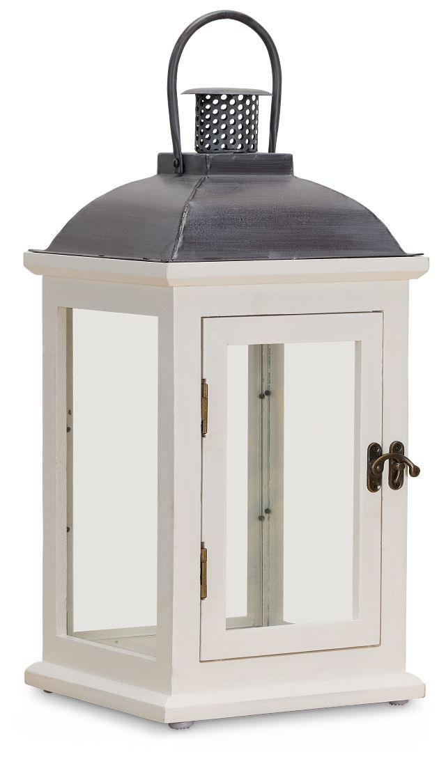 Greensville White Medium Lantern
