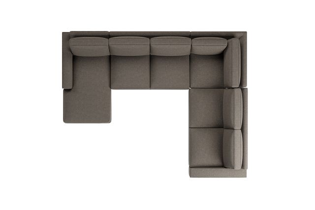 Edgewater Elite Brown Medium Left Chaise Sectional