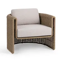 Panther Beige Woven Cushioned Chair