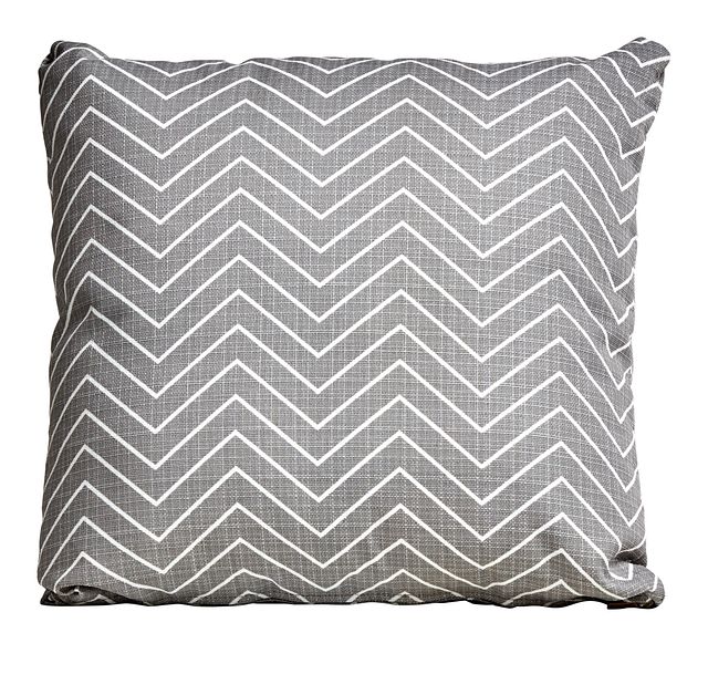 Chevron Gray 18" Indoor/outdoor Accent Pillow