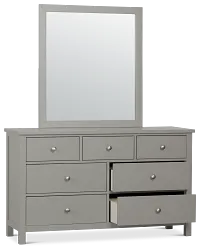 Charleston Gray Dresser & Mirror