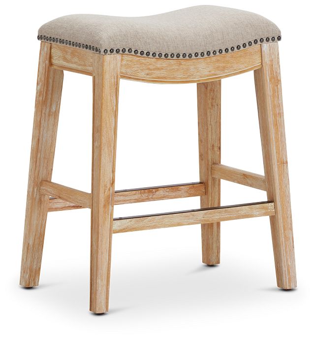 Samson Beige 24" Backless Barstool