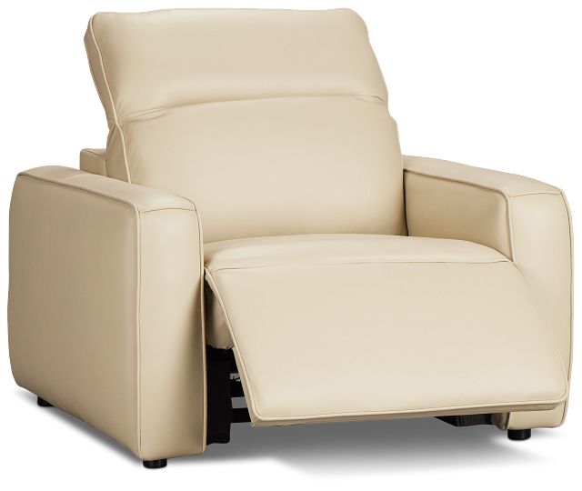 Tidal Beige Lthr/vinyl Power Recliner