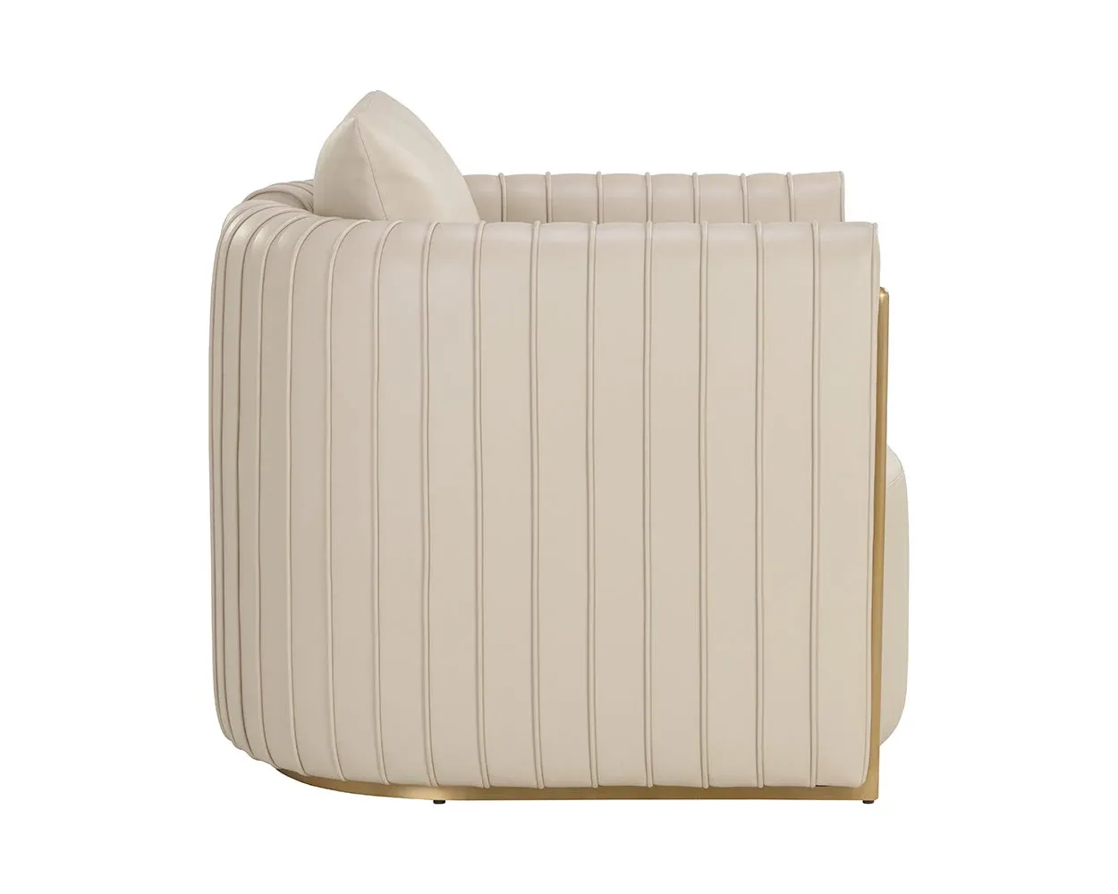 Abbey Beige Lthr/vinyl Accent Chair