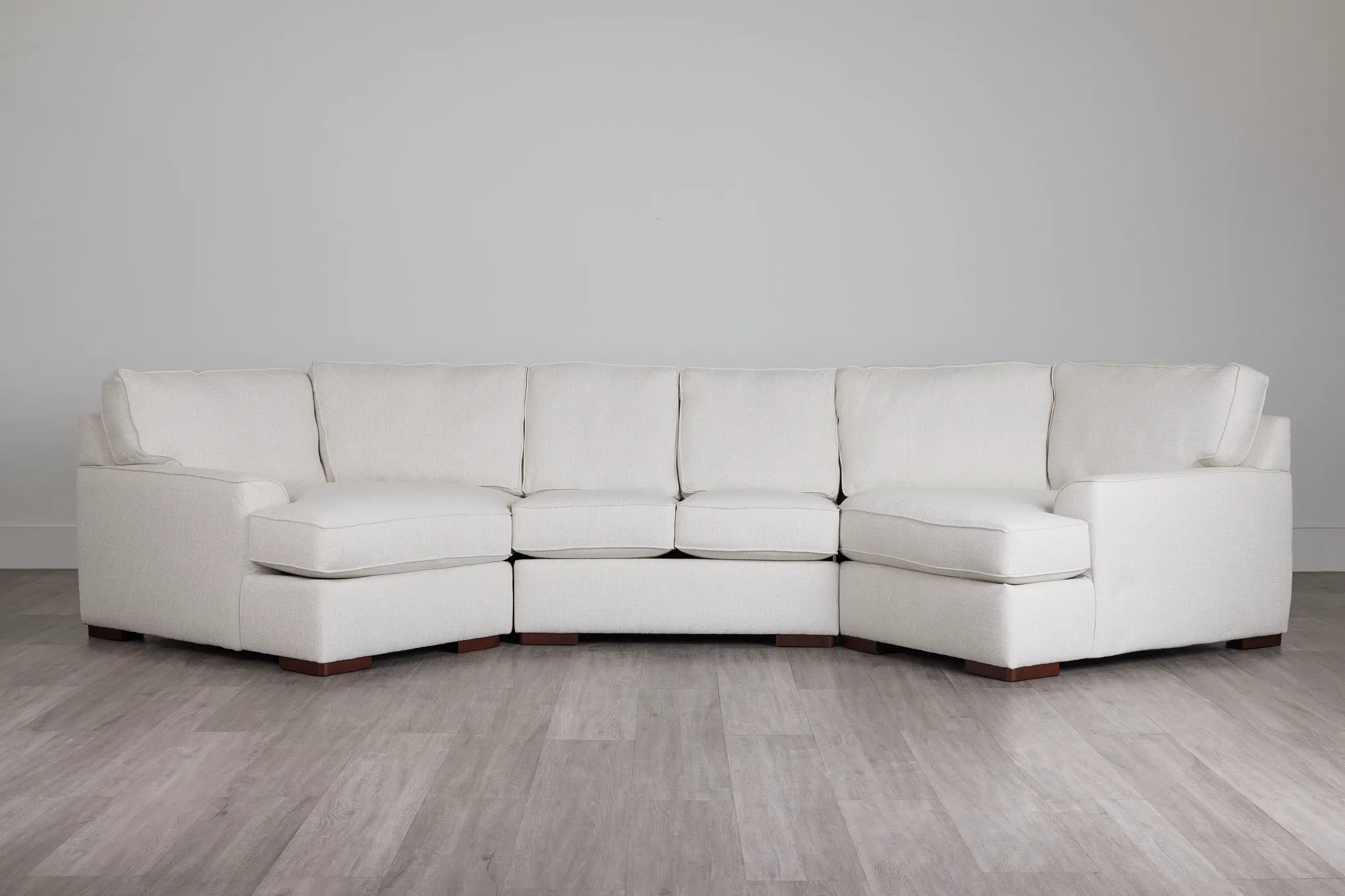 Austin White Fabric Dual Cuddler Sectional