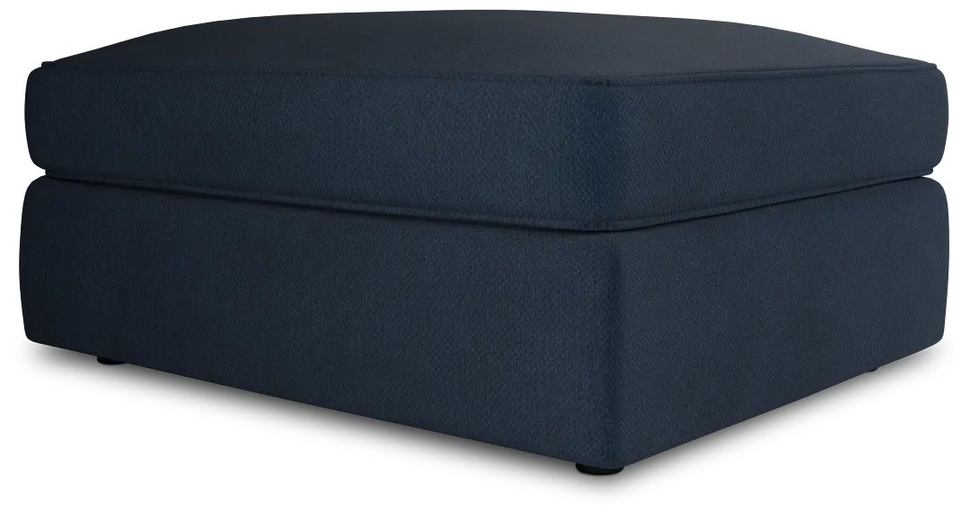 Siesta Revenue Dark Blue Fabric Ottoman
